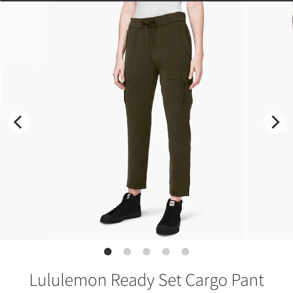 LULULEMON SIZE 6 DARK OLIVE CARGOS